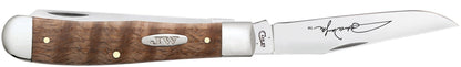 Case Knives John Wayne Smooth Curly Oak Trapper Knife