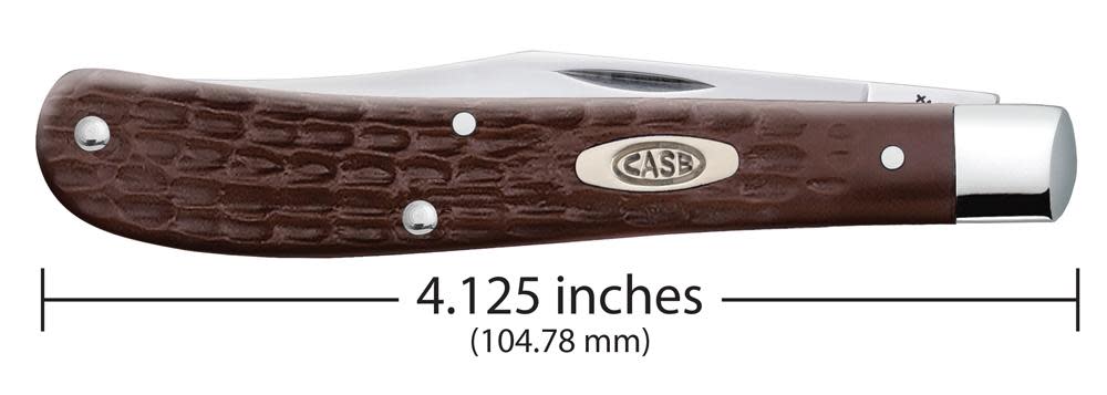 Case Knives Brown Synthetic Slimline Trapper Knife