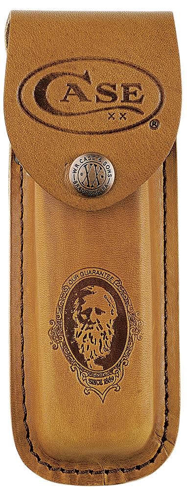 Case Knives 6.5 BoneStag® Folding Hunter Knife w/ Leather Sheath