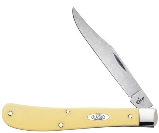 Case Knives Yellow Synthetic Slimline Trapper Knife