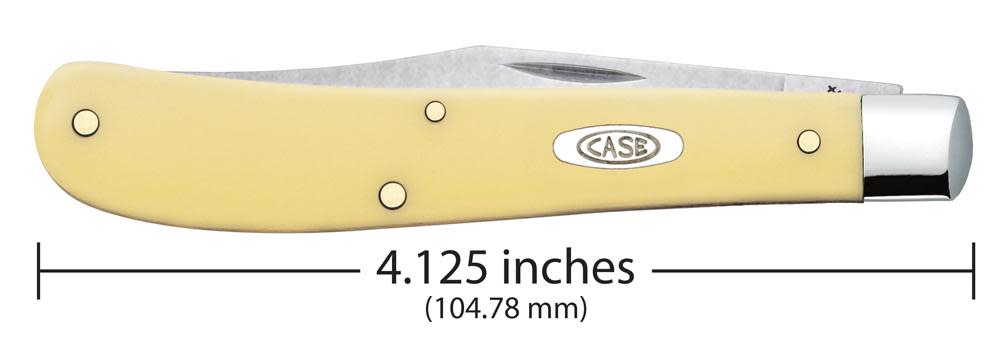 Case Knives Yellow Synthetic Slimline Trapper Knife