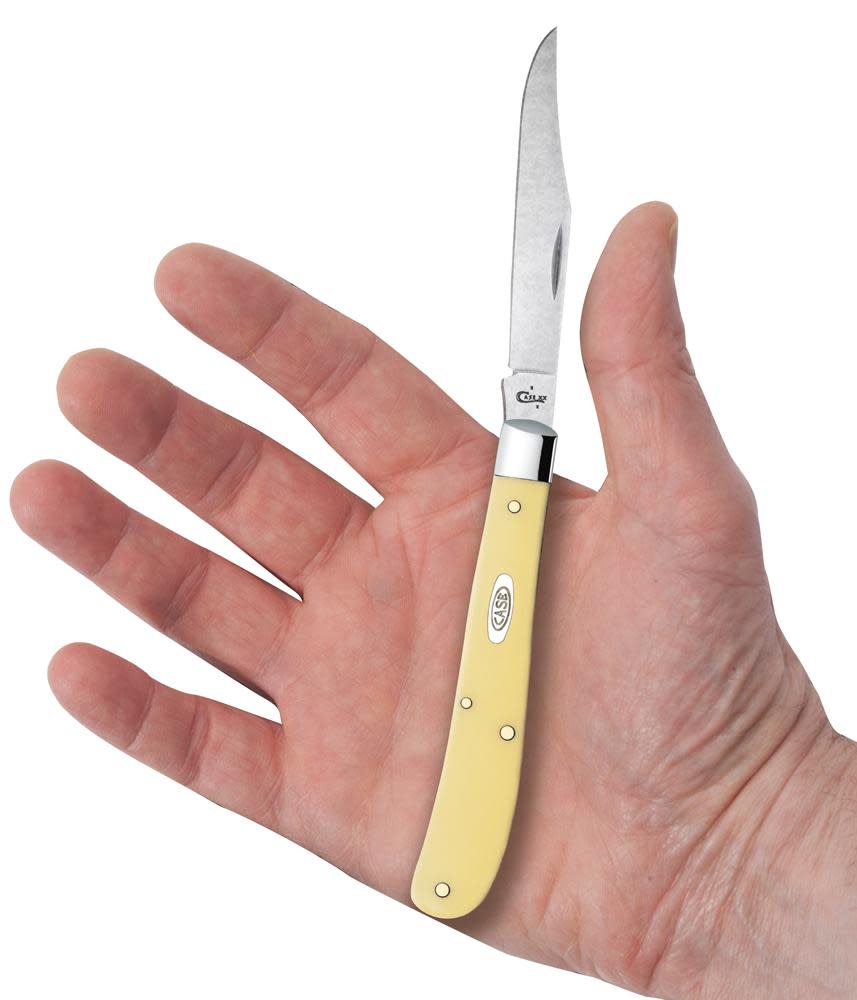 Case Knives Yellow Synthetic Slimline Trapper Knife