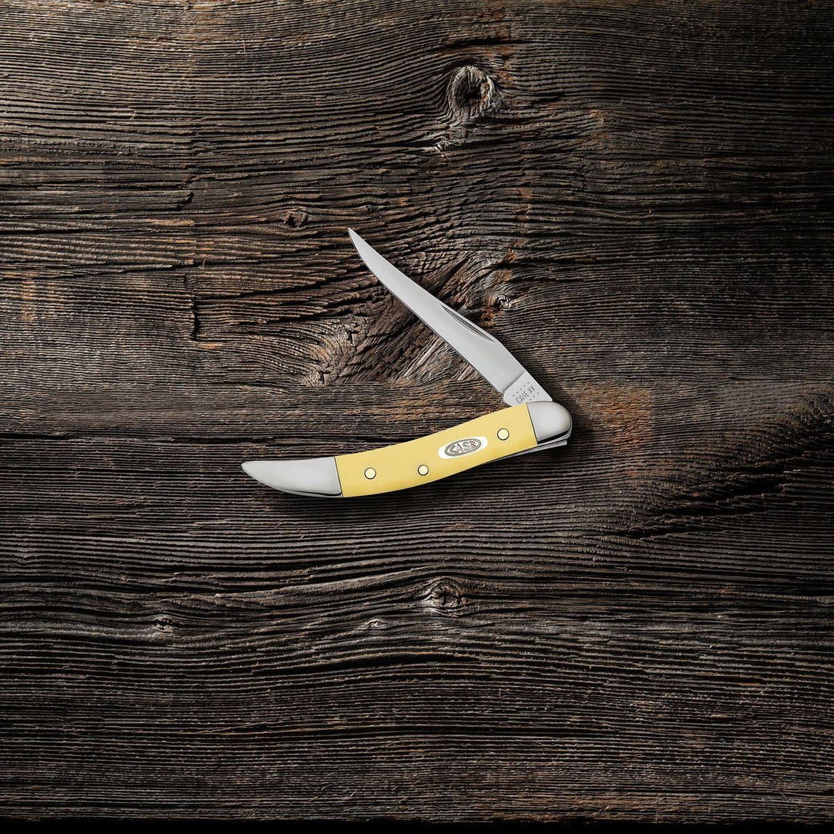Case Knives Yellow Synthetic Smooth Small Texas Toothpick