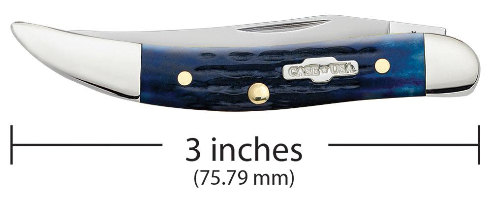 Case Knives Rogers Corn Cob Jig Blue Bone Small Texas Toothpick Knife