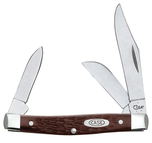 Case Knives Brown Synthetic Medium Stockman Knife with Sloped Bolster
