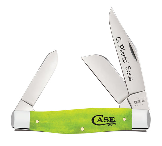 Case Knives C. Platts' Sons® Smooth Lime Green Bone Large Stockman