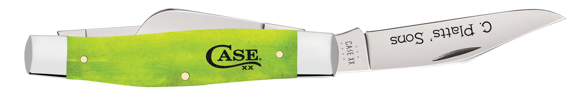 Case Knives C. Platts' Sons® Smooth Lime Green Bone Large Stockman