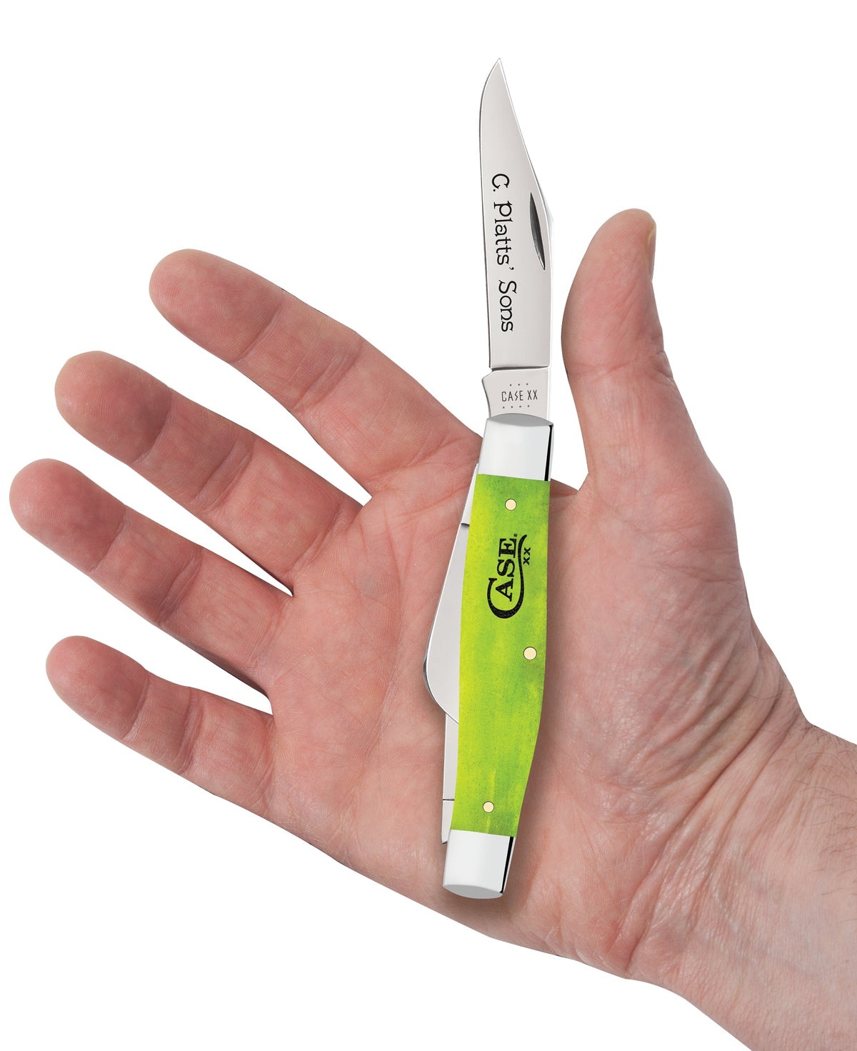Case Knives C. Platts' Sons® Smooth Lime Green Bone Large Stockman