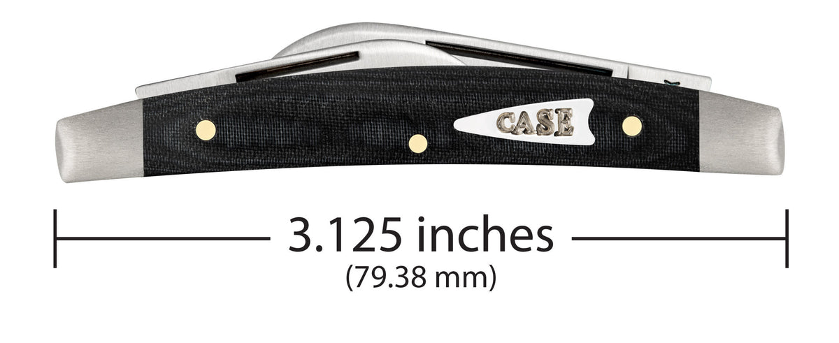 Case Knives Smooth Black Micarta® Small Congress
