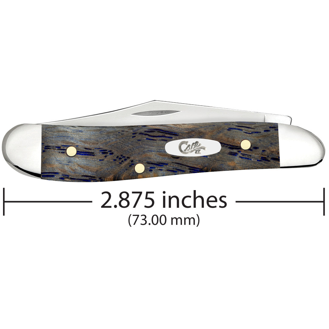 Case Knives Smooth Blue Curly Oak Peanut