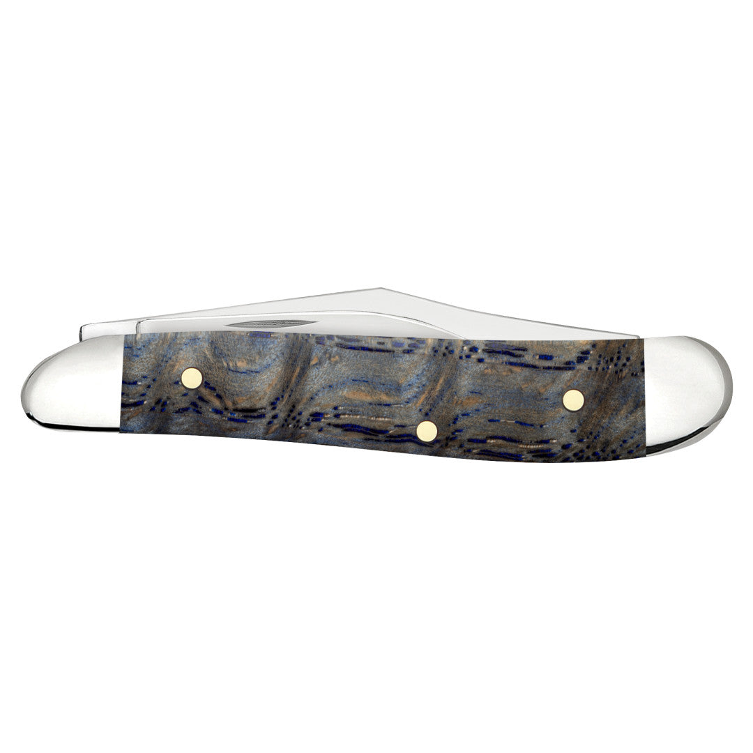 Case Knives Smooth Blue Curly Oak Peanut
