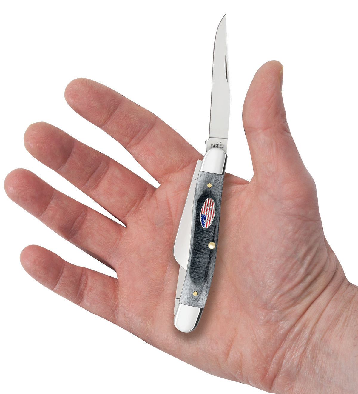 Case Knives Sawcut Jig Gray Bone Medium Stockman
