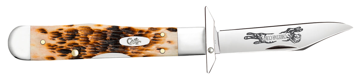 Case Knives Peach Seed Jigged Amber Bone Cheetah® Cub