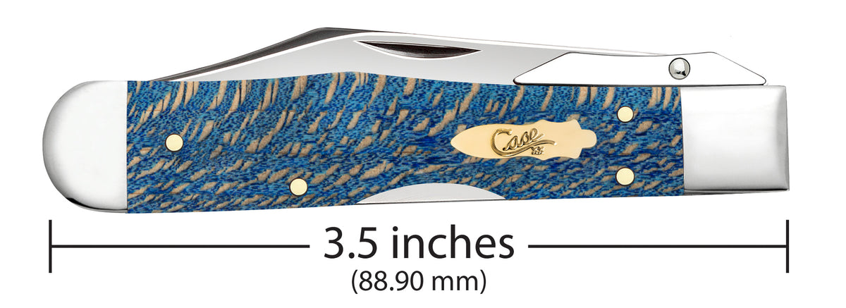 Case Knives Smooth Blue Sycamore Wood Cheetah® Cub
