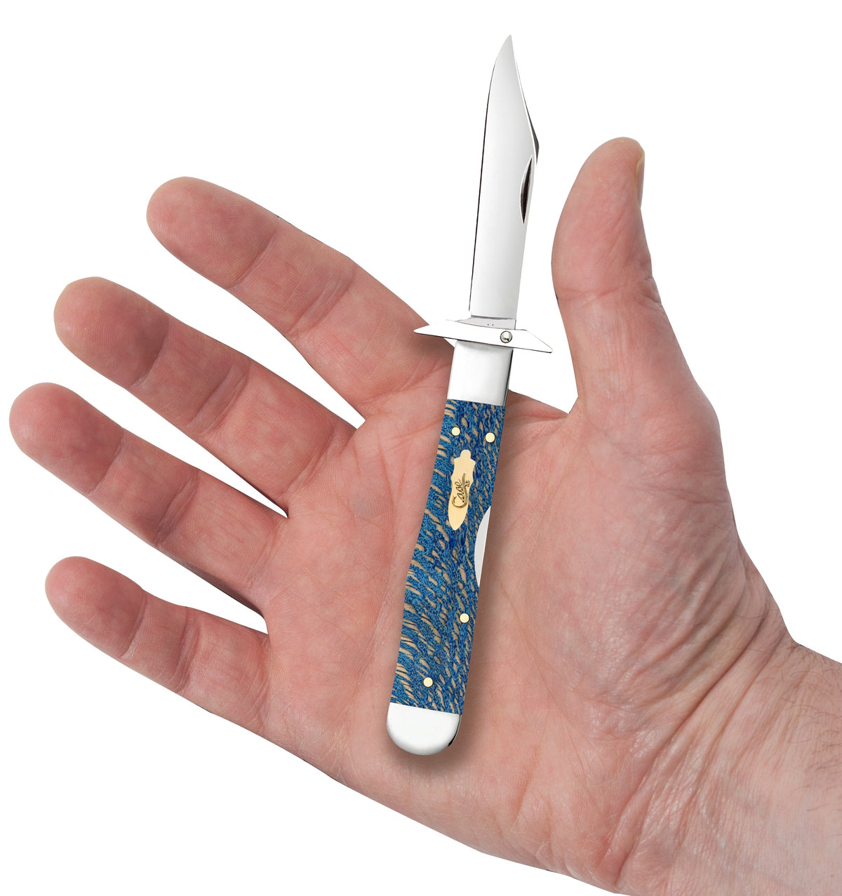 Case Knives Smooth Blue Sycamore Wood Cheetah® Cub