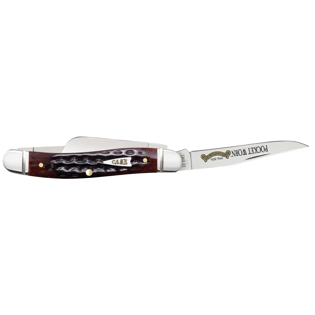 Case Knives Pocket Worn® Corn Cob Jig Mahogany Bone Medium Stockman
