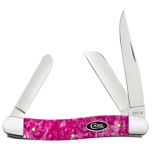 Case Knives Smooth Pink Crackle Kirinite® Medium Stockman