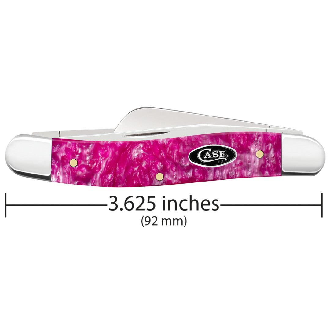 Case Knives Smooth Pink Crackle Kirinite® Medium Stockman