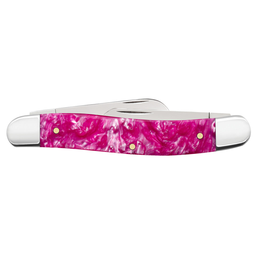 Case Knives Smooth Pink Crackle Kirinite® Medium Stockman