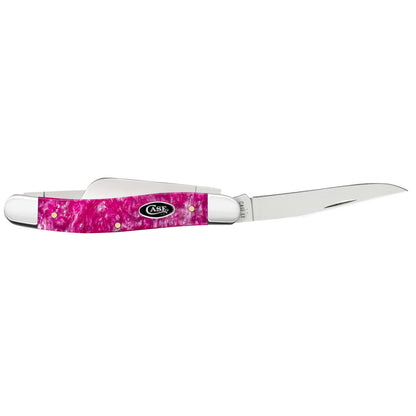 Case Knives Smooth Pink Crackle Kirinite® Medium Stockman