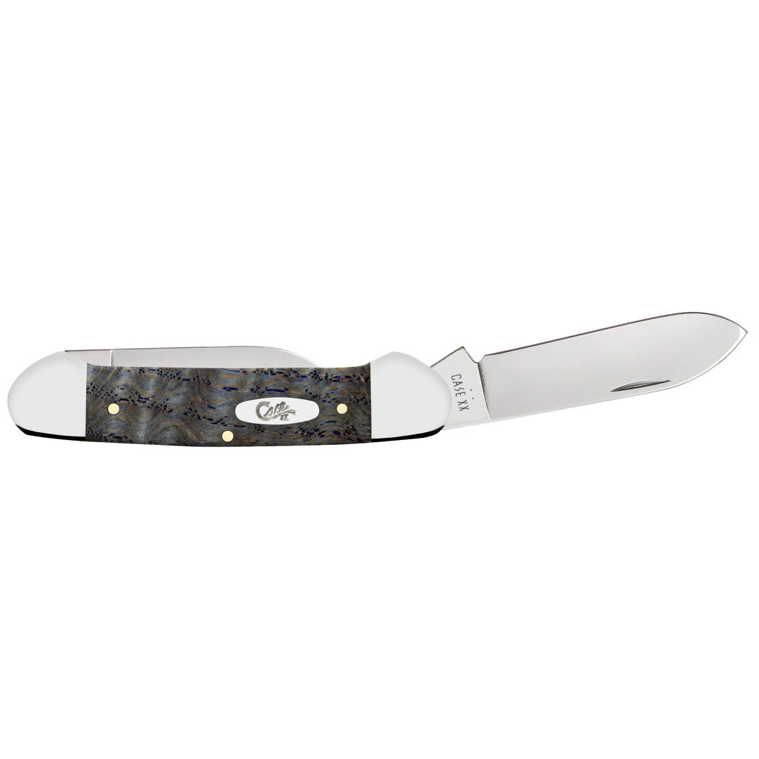 Case Knives Smooth Blue Curly Oak Canoe