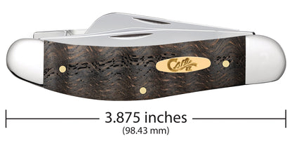 Case Knives Smooth Black Curly Oak Wood Sowbelly