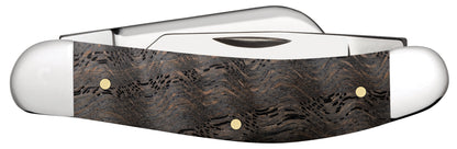 Case Knives Smooth Black Curly Oak Wood Sowbelly