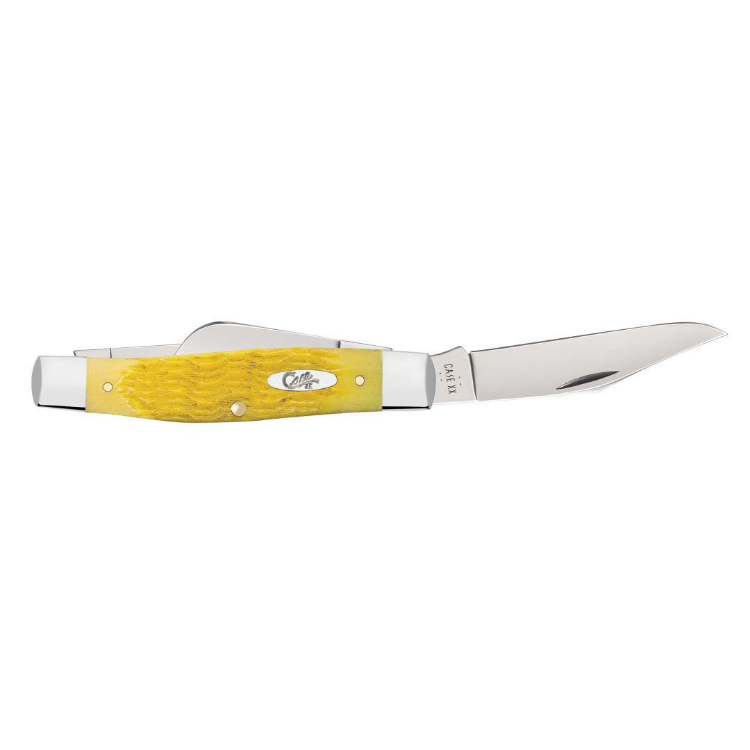 Case Knives Platts Jig Yellow Bone Large Stockman