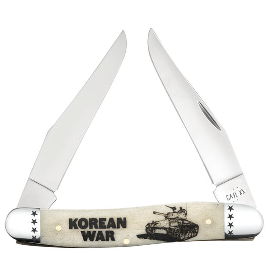 Case Knives War Series Korean War Smooth Natural Bone Muskrat